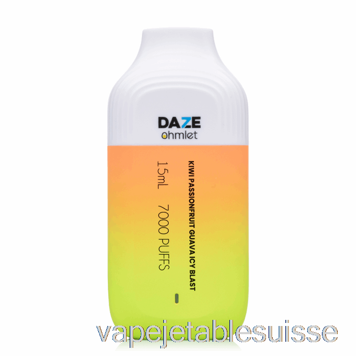 Vape Suisse 7 Daze Ohmlet 7000 Jetable Kiwi Fruit De La Passion Goyave Souffle Glacé